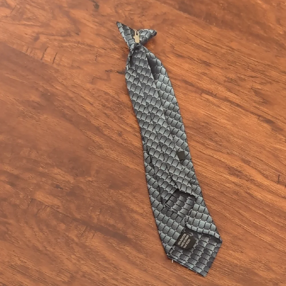 Blue and Gray‎ Striped Tie with Classic Design
